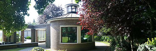 The exterior of the building housing the Book of Remembrance