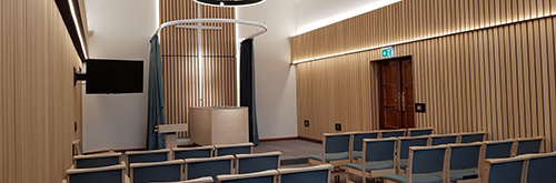 The interior of the north chapel