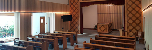 The interior of the south chapel